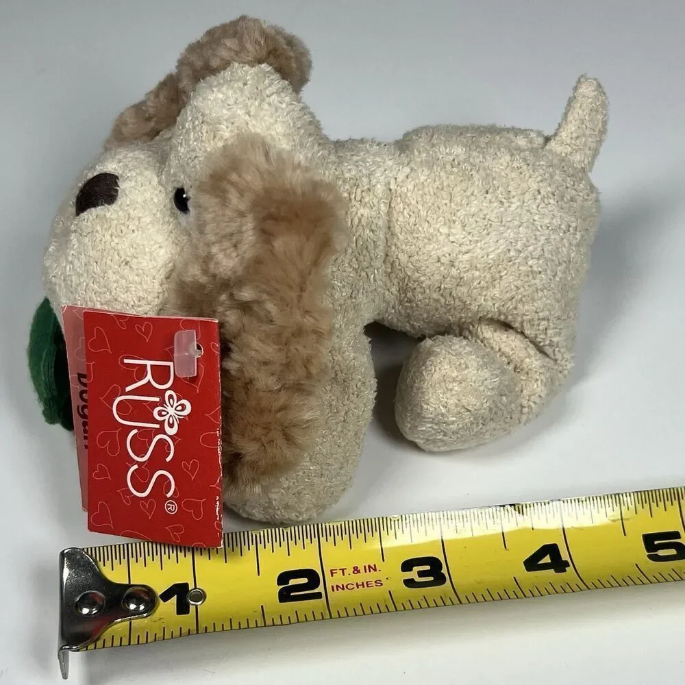 Russ Luv Pets Dugan Dog Shamrock Clover St. Patrick's Day Mini Plush NWT